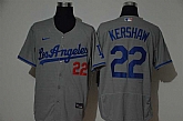 Dodgers 22 Clayton Kershaw Gray 2020 Nike Flexbase Jersey,baseball caps,new era cap wholesale,wholesale hats